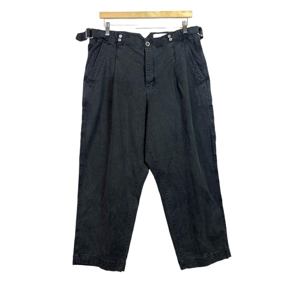 Anthropologie Gray Slouched High Rise Trousers Pants Size 32